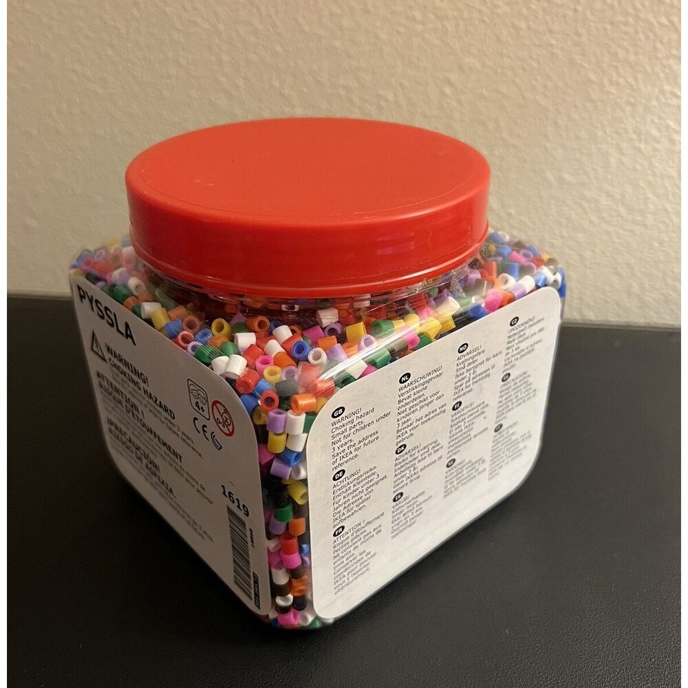Ikea Pyssla (Perler) Beads 1lb 5oz Multicolor Rainbow Craft Beads  - New